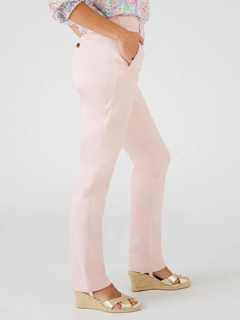 Pantalon chino   Damart   Rose pâle