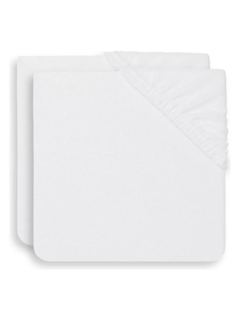 Housse matelas à langer Éponge 50x70cm Blanc (2 pcs) Blanc