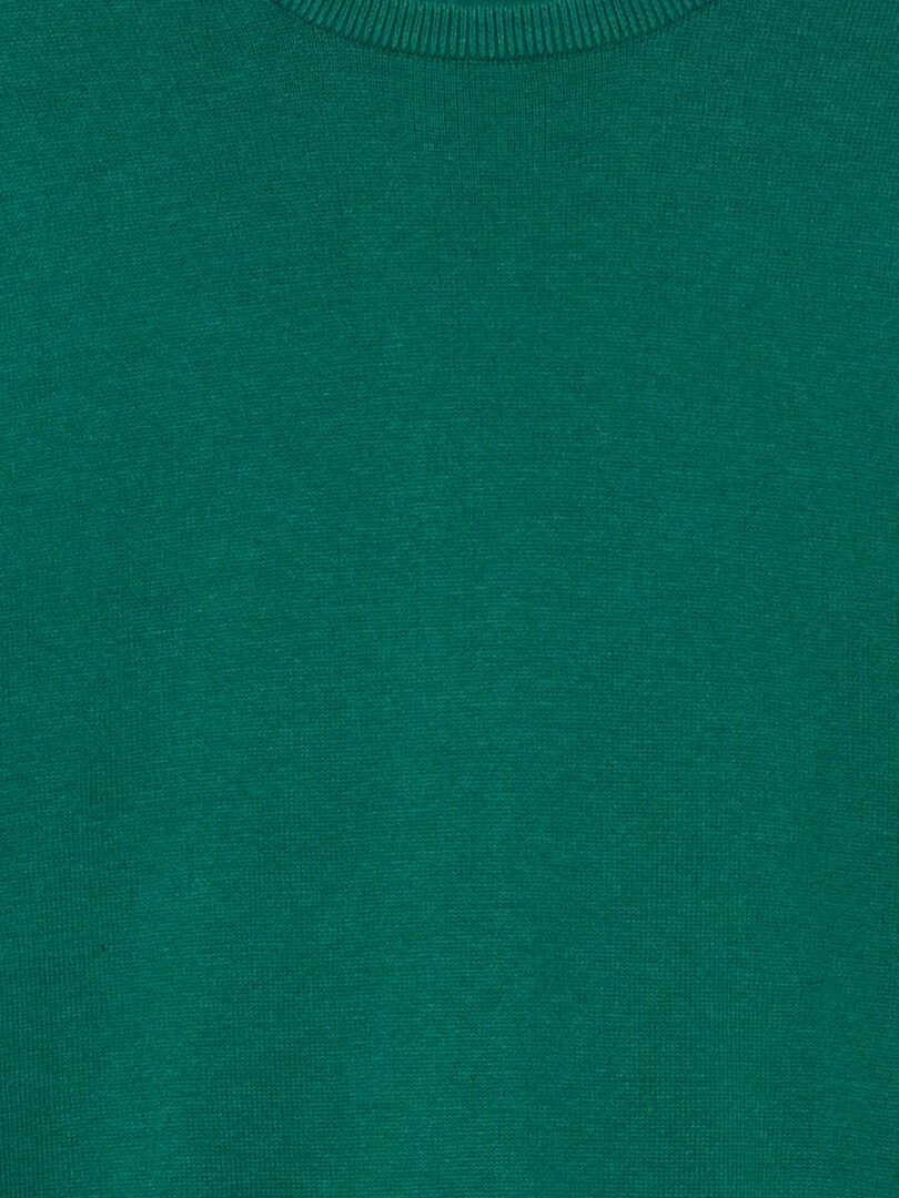 Pull uni à col rond   Vert