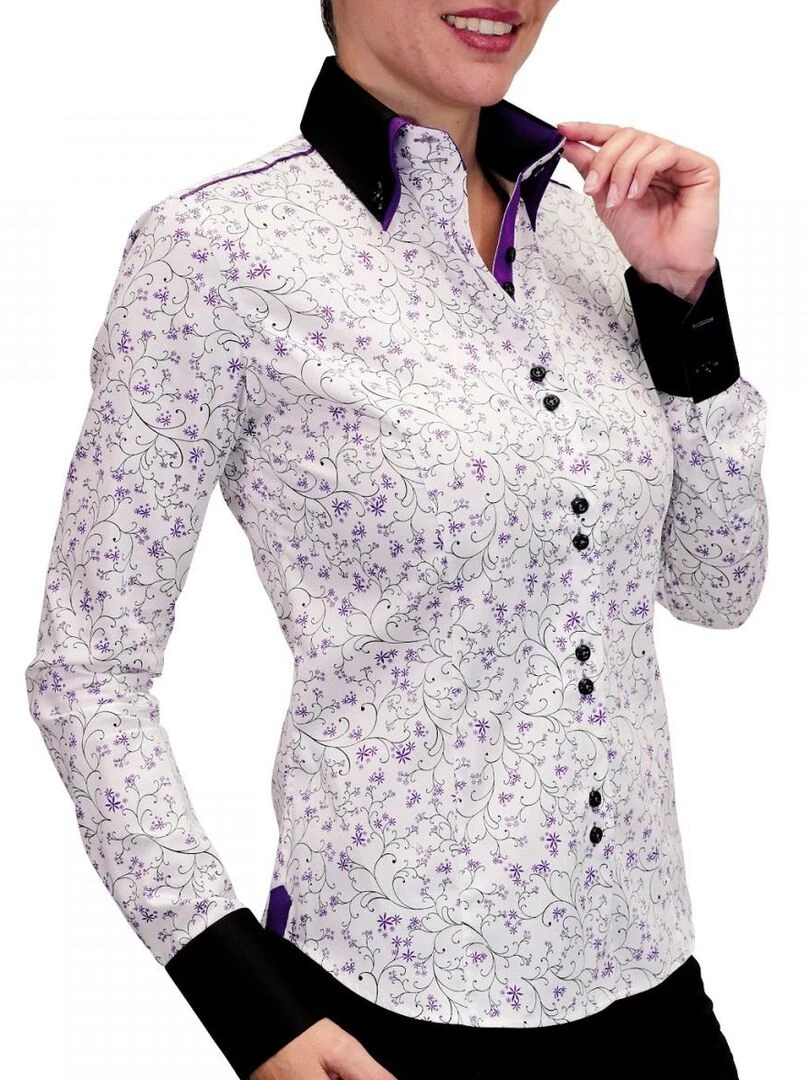 Chemise double bouton PENELOPE Blanc