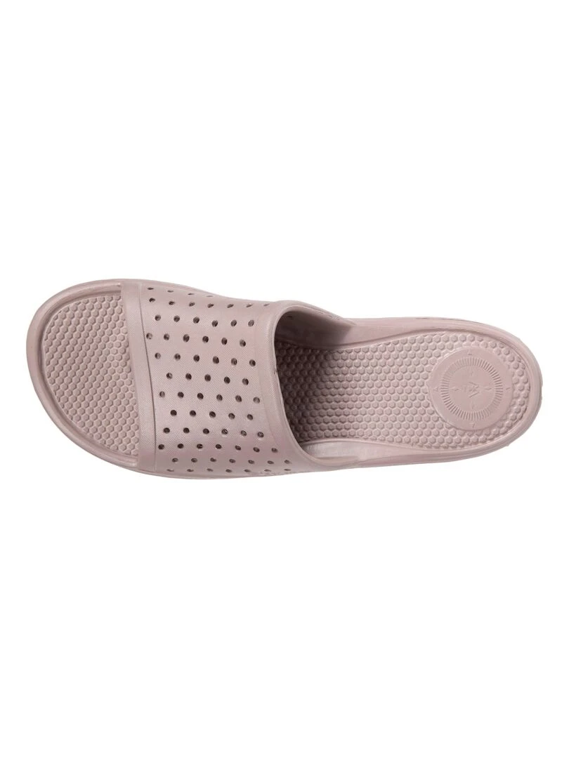 Mules claquettes Femme ajourées Taupe Taupe