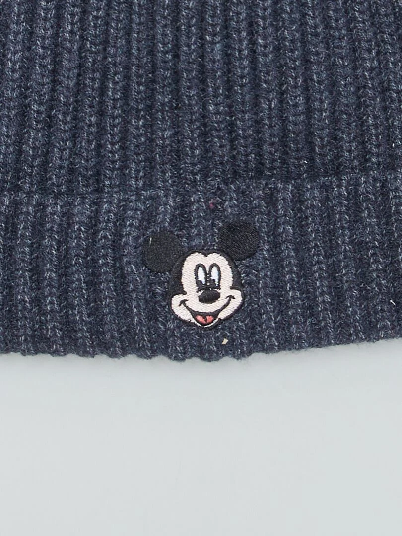 Bonnet 'Mickey' à pompon Bleu Mickey