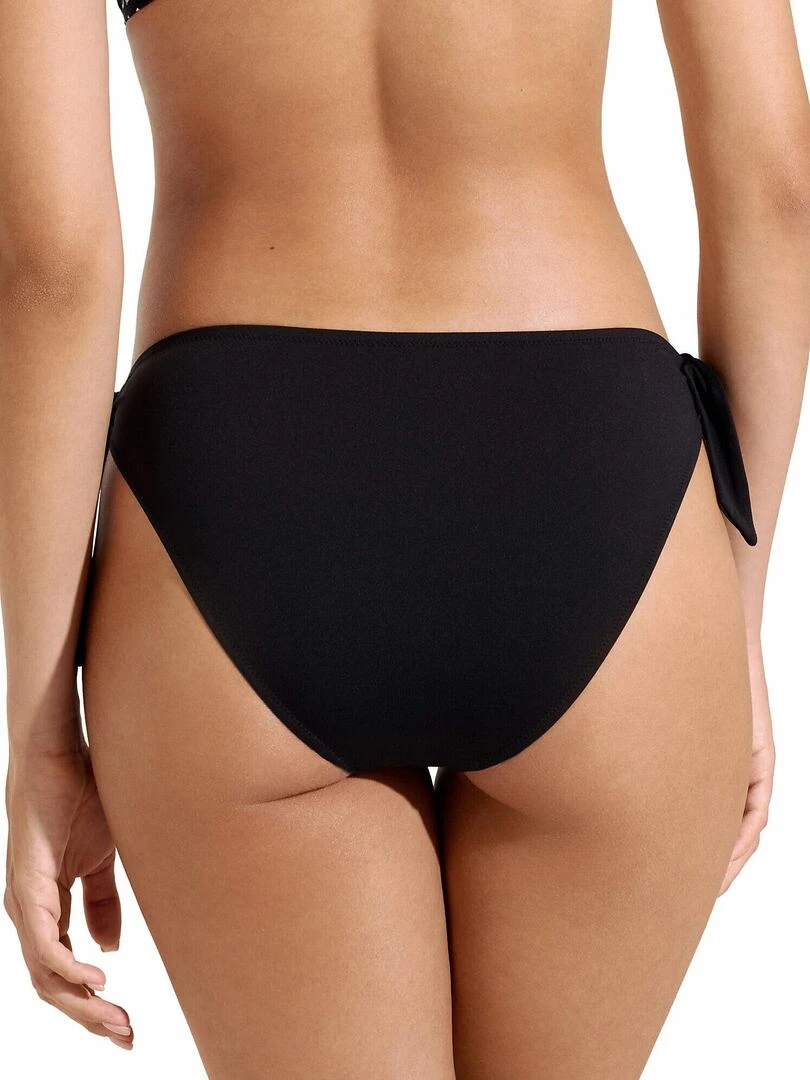 Bas maillot slip de bain à nouettes amovibles Quito Noir