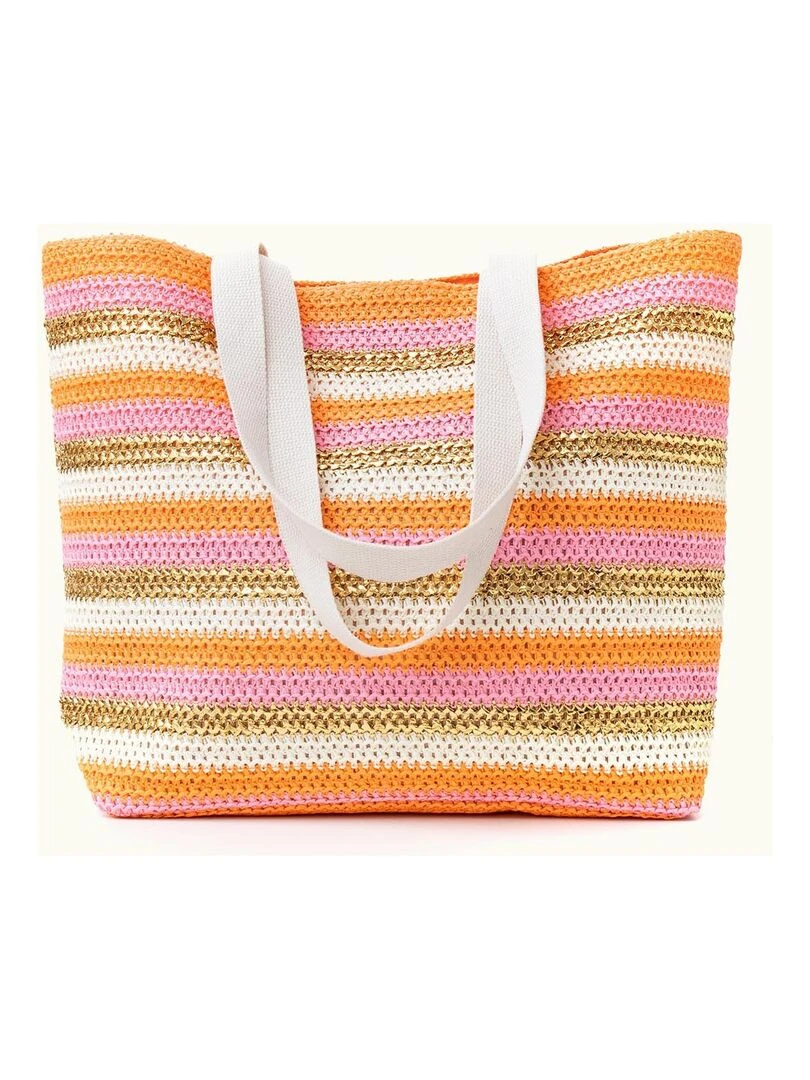 Sac de plage rayures DL MAEL Orange