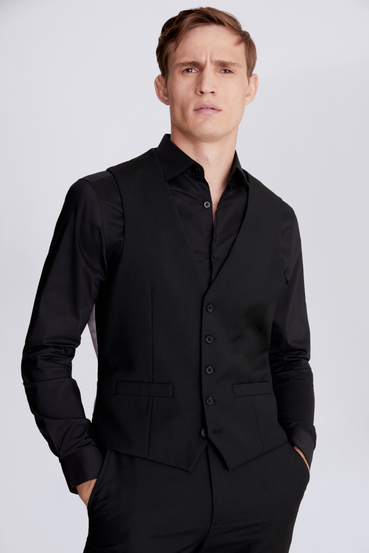 Regular Fit Black Stretch Jacket   Buy Online at Moss