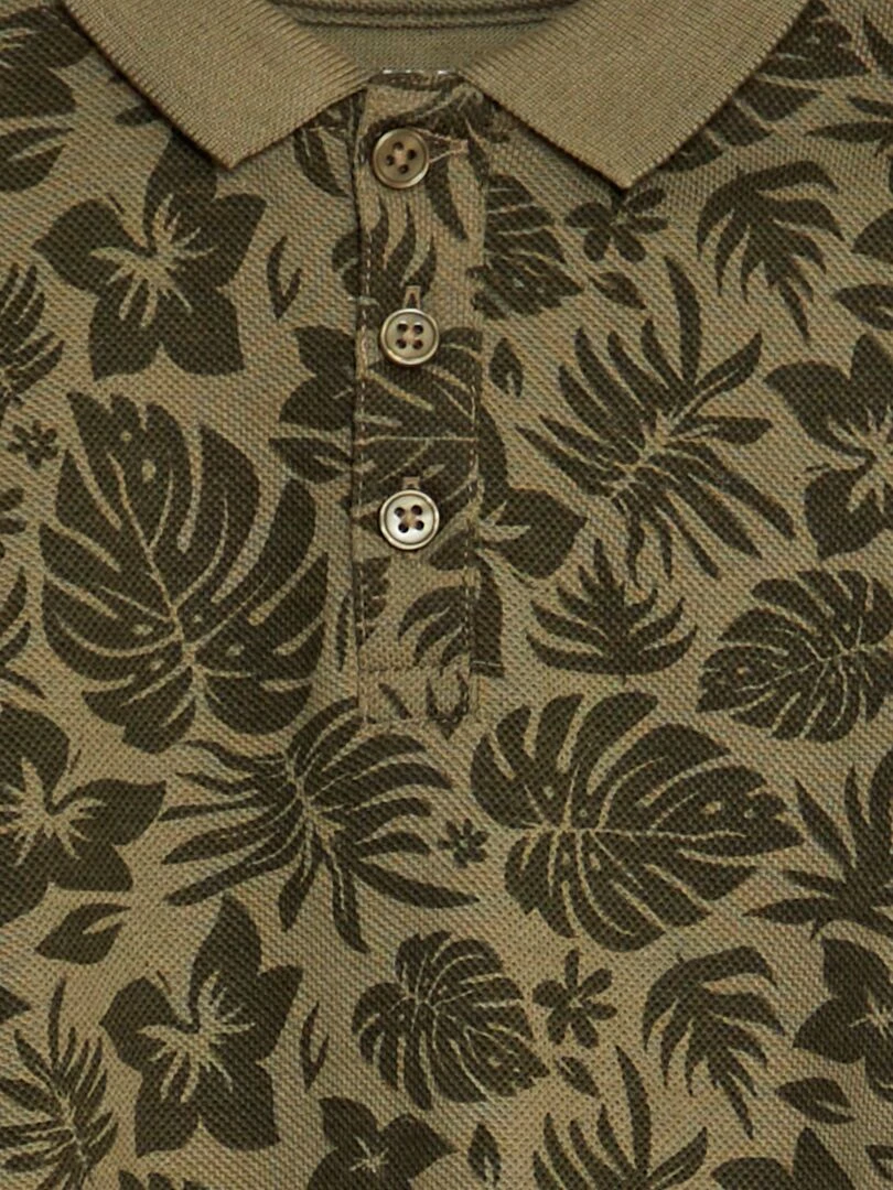 Polo à motif Kaki