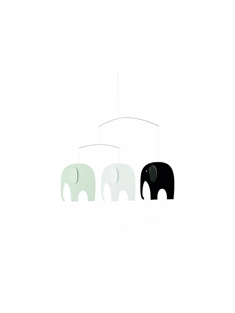 'flensted Mobiles' Elephant Party Noir Blanc Gris Noir