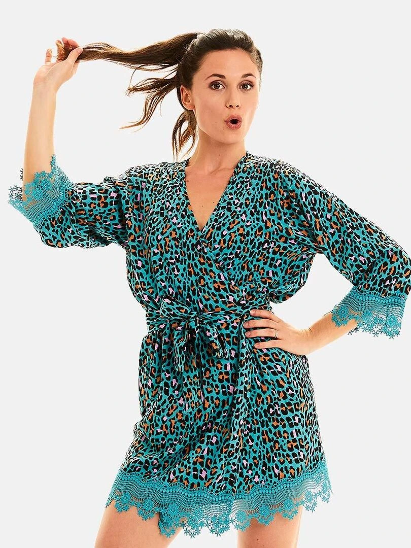 Kimono Féline   Pomm'Poire   Bleu