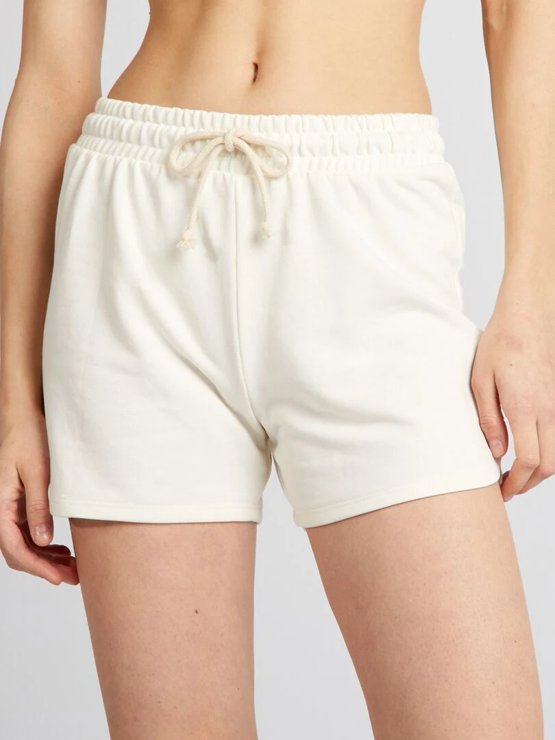 Short de sport   Blanc
