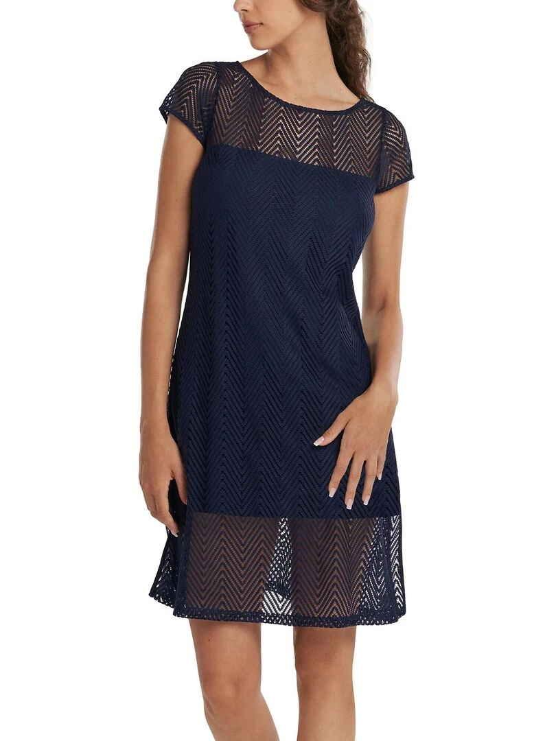 Robe estivale manches courtes Santorini Bleu