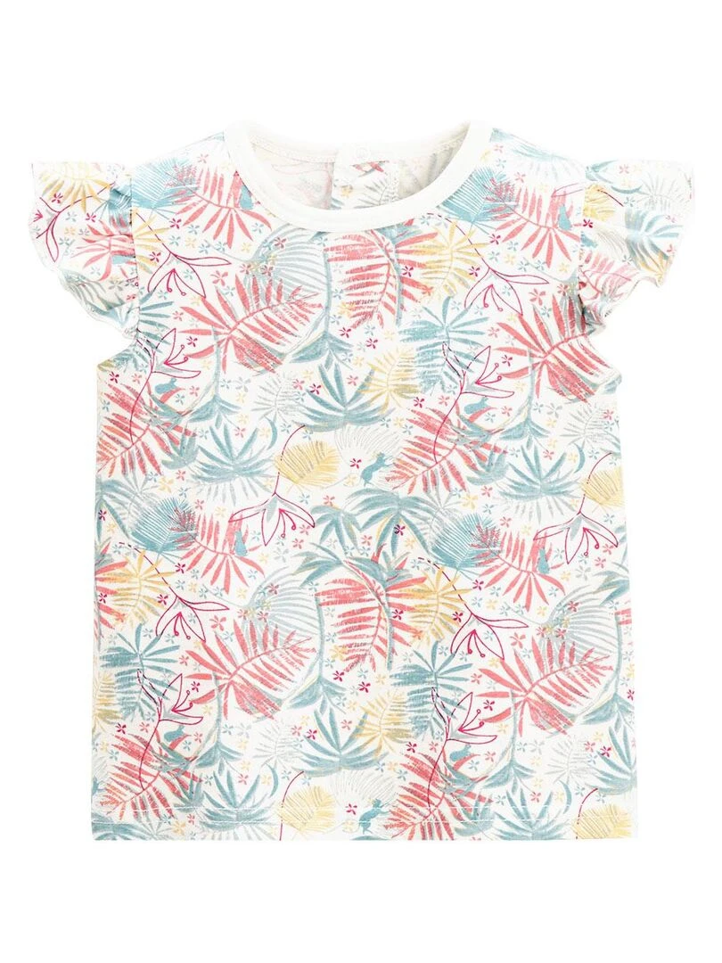 T shirt bébé fille Chat bada bada Multicolore