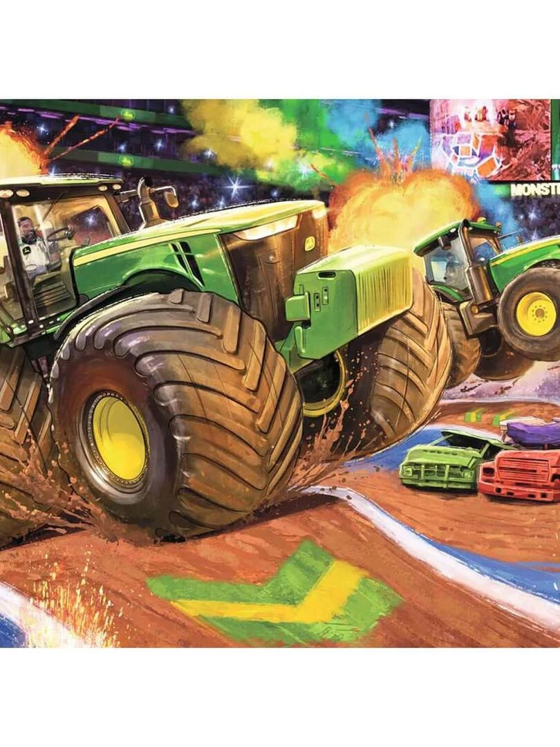 Puzzle 100 pièces XXL : Grandes roues John Deere N/A