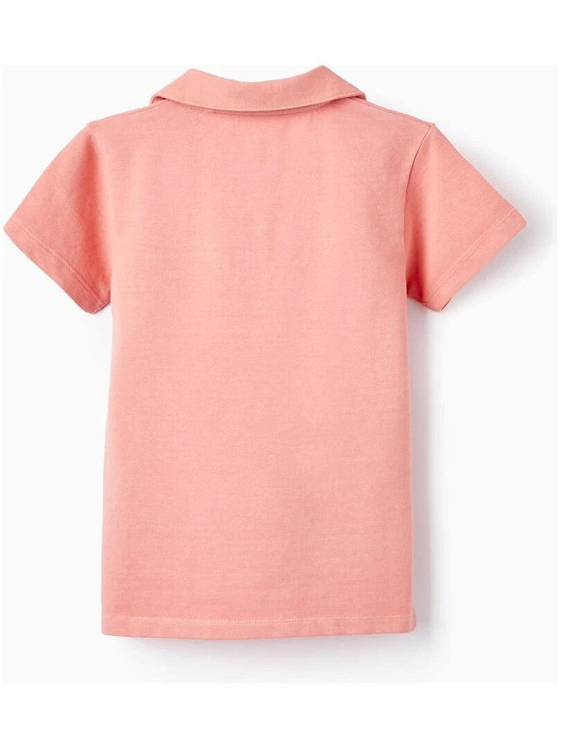 Polo Sans Boutons En Coton Pour Garçon manches courtes Rose