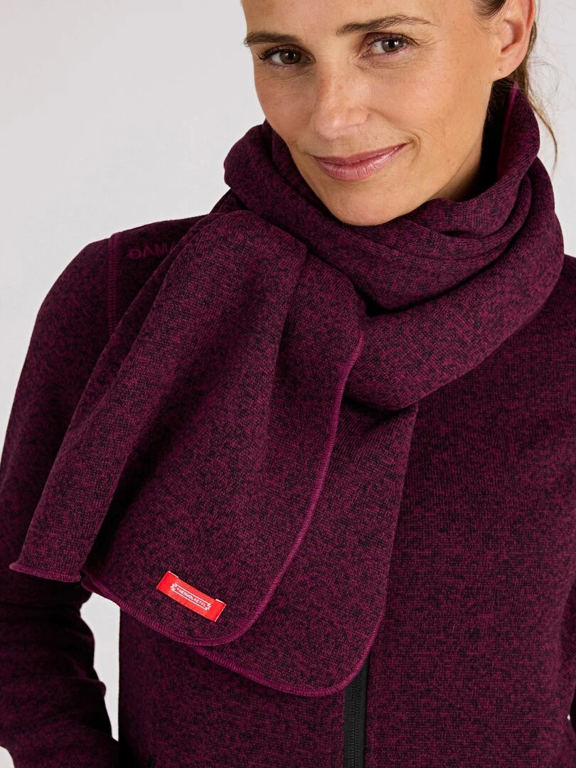 Écharpe mixte maille polaire chaude Thermolactyl DamartSport Violet prune