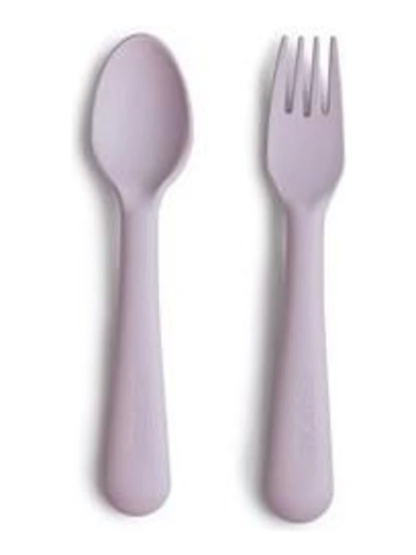 Cuillère et fourchette Violet Mushie Rose