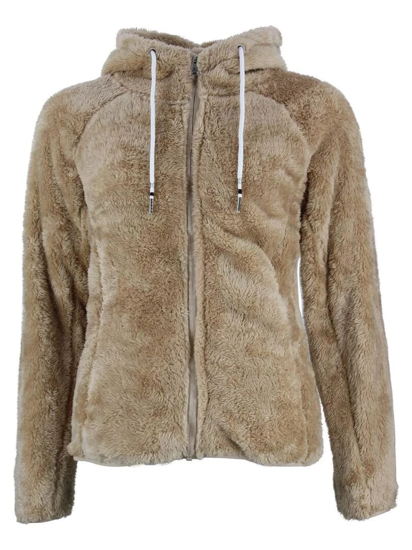 Blouson polaire à capuche femme ALANZO Beige