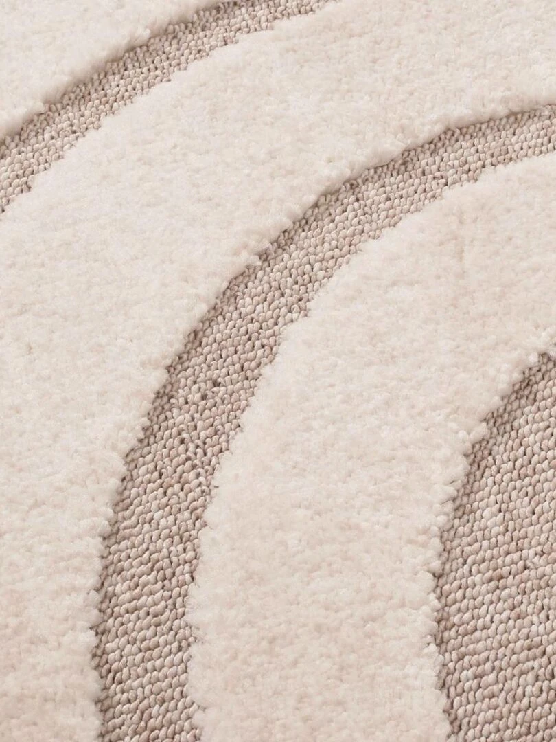 Tapis enfant ARCENCIEL en polyester doux et soyeux OEKO TEX® Beige