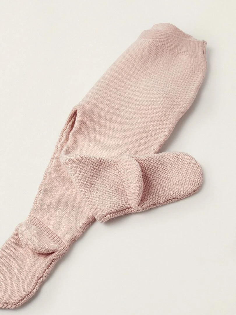 Manteau + Pantalon en Maille pour Nouveau Né  EARLY BLOOM   Rose clair