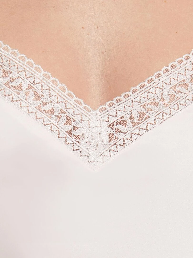 Nuisette satin Chimene   RougeGorge Lingerie   Blanc