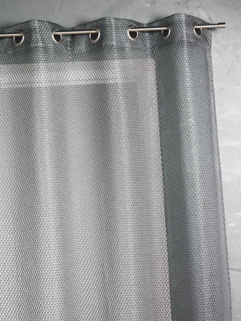 Voilage en organza fantaisie Effet "résille" Gris clair