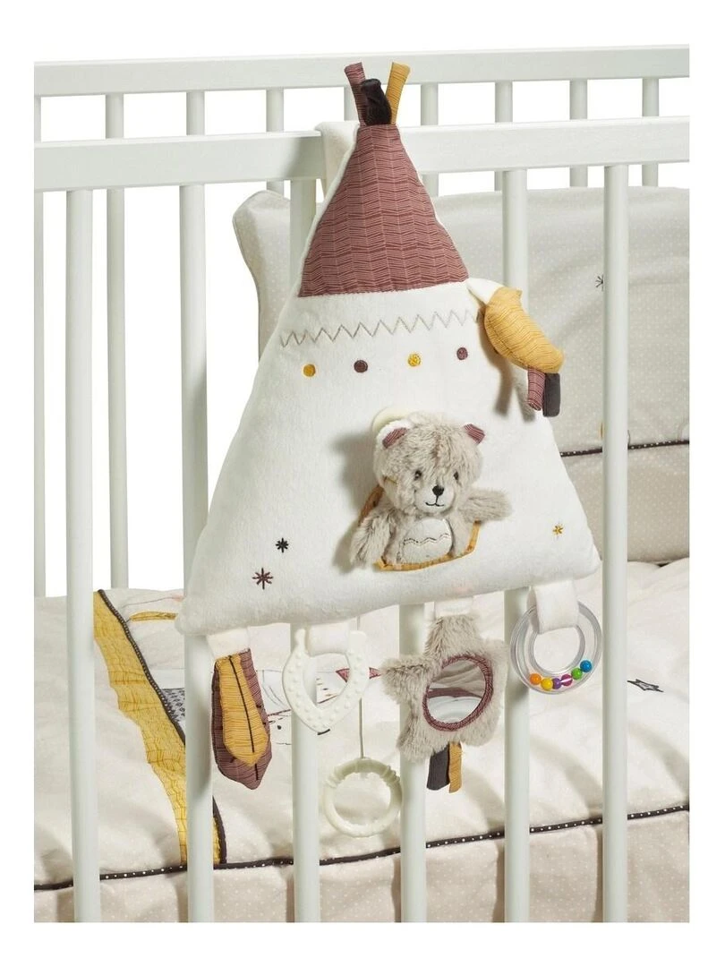 Jouet d'activités Musical Tipi à LED en velours beige SAUTHON Beige