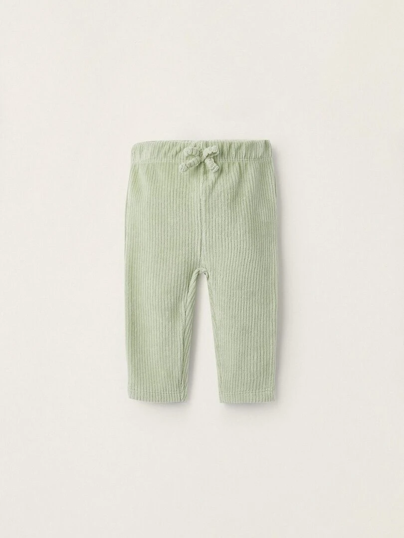 Leggings en velours côtelé pour nouveau né AUSTRALIANA Vert clair