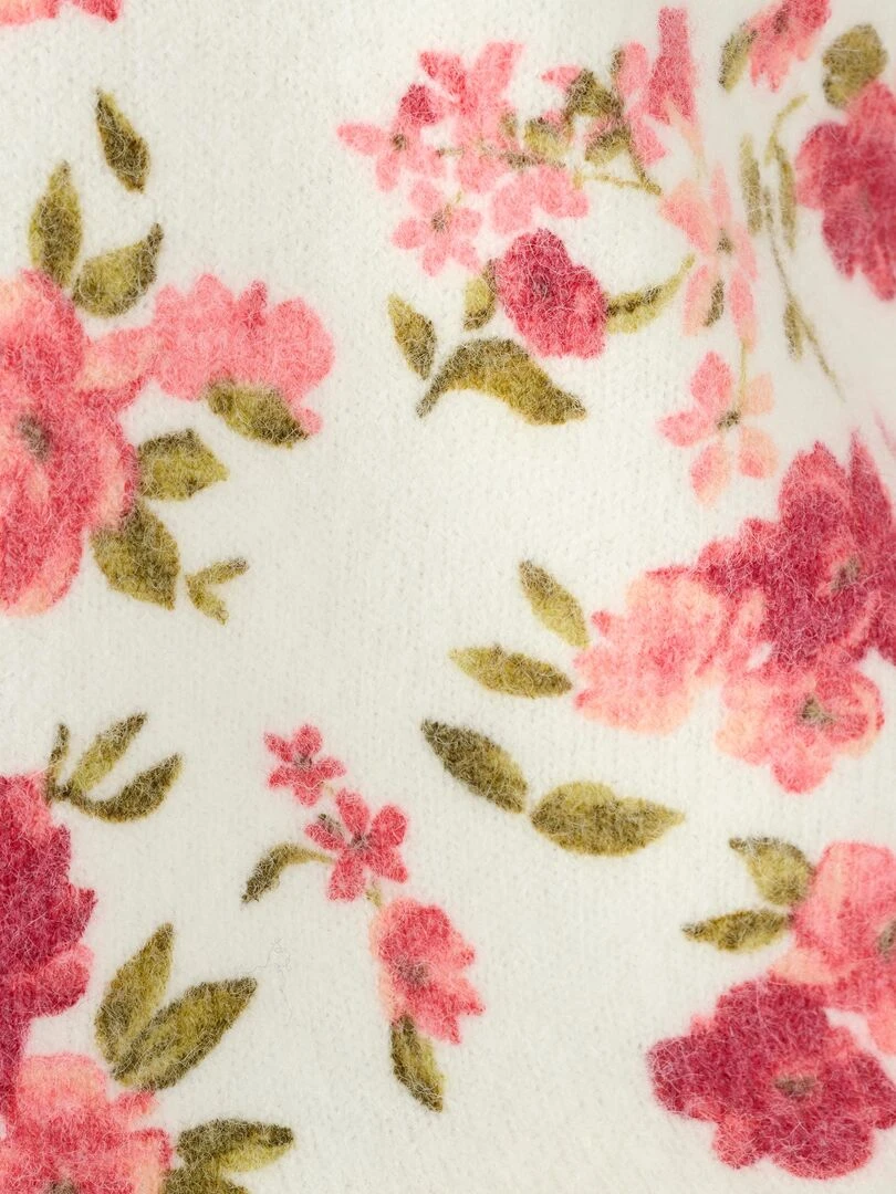 Pull imprimé floral   Damart   Rose