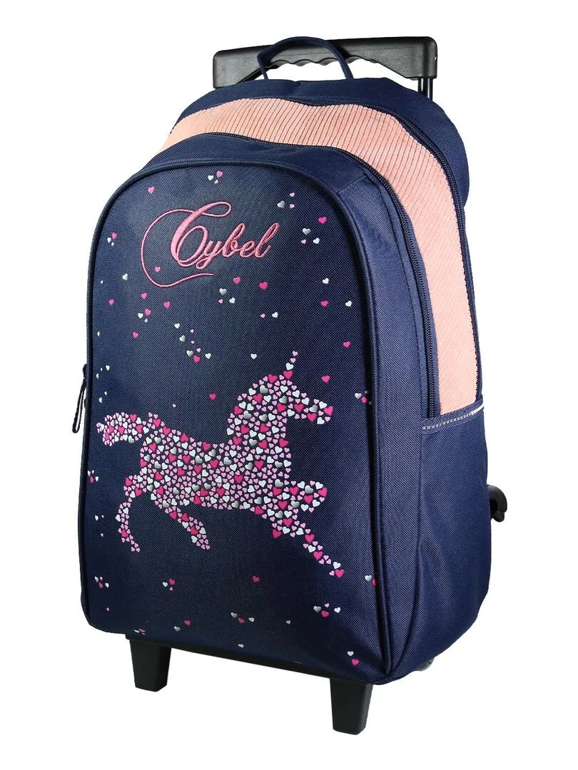 BAGTROTTER Sac à dos à roulettes 45 cm Cybel Cheval Licorne Bleu Bleu