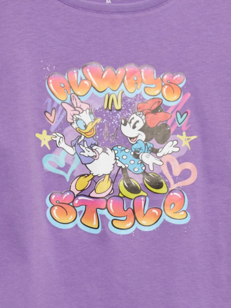 T shirt imprimé 'Minnie' Violet