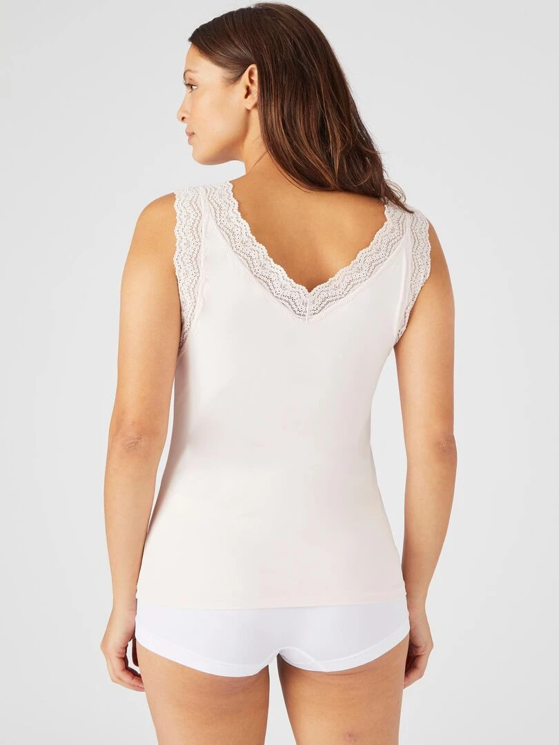 Débardeur dentelle Climatyl   Damart   Rose