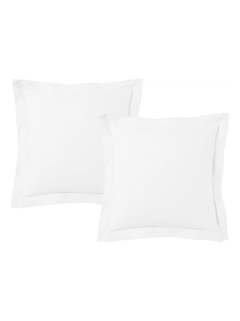 Blanc Avenue Lot De 2 Taies D'oreiller 63x63 Cm Satin De Coton Blanc