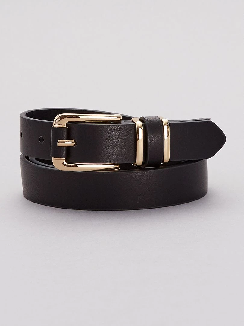 Ceinture fine en simili noir