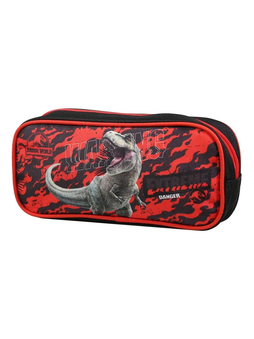 BAGTROTTER Trousse scolaire rectangulaire Jurassic World Dinosaure Noir Noir