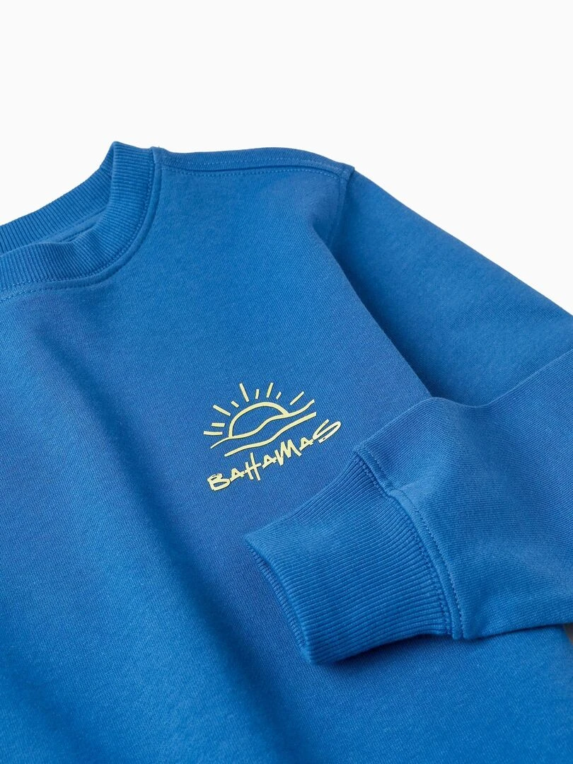 Pull en coton pour garçon 'Bahamas'  NO DRAMA IN THE BAHAMAS   Bleu