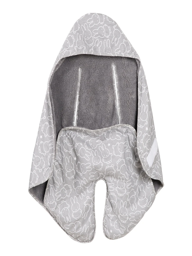 ROBA Couverture "miffy®" Avec Fentes Pour Ceintures De Sécurité Gris Gris
