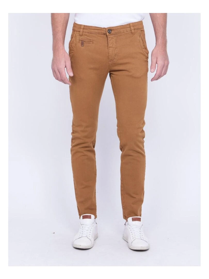 Pantalon chino VODELY Marron glacé