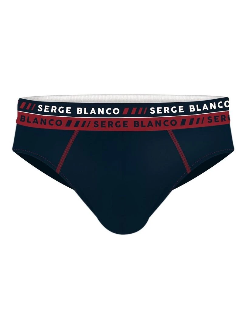 Lot de 4 slips homme en coton French Serge Blanco   Rouge