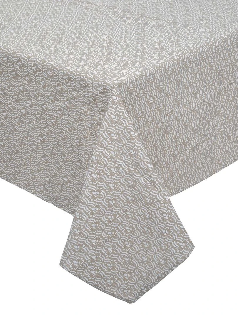 Nappe rectangulaire imprimée Arya   Beige clair