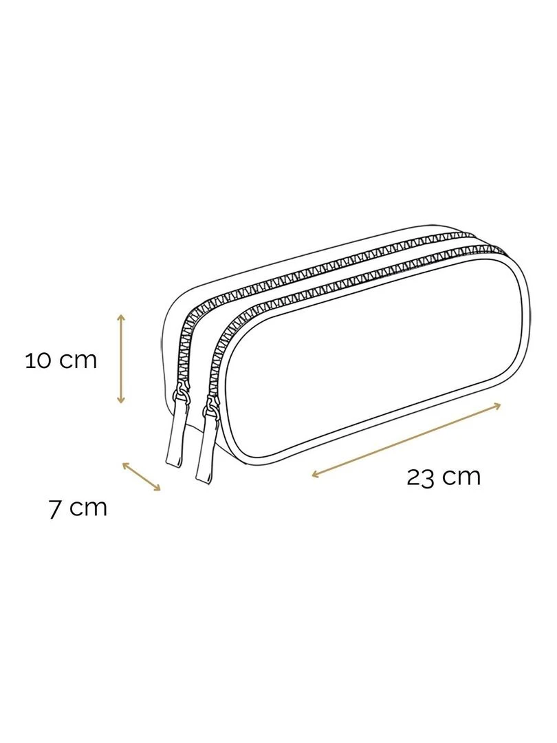 BAGTROTTER Trousse scolaire 2 compartiments Harry Potter Noire   Noir