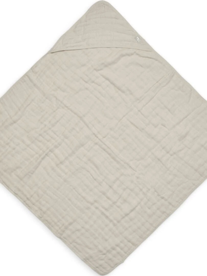 Cape de bain en coton froissé nougat (75 x 75 cm) Beige