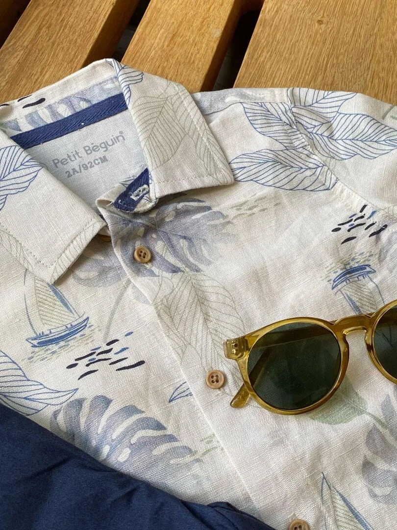 Chemise garçon Biarritz   Ecru