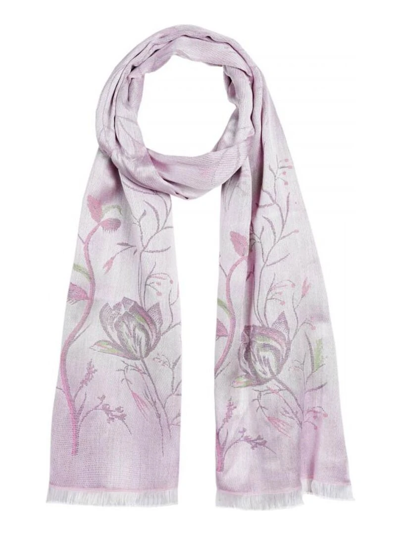 Echarpe légère Montmeyan Fabriqué en France Rose