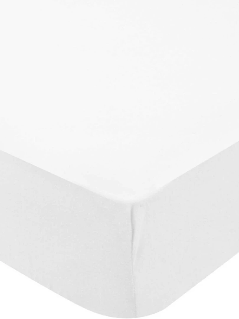 Drap housse bébé en coton bio blanc (60 x 120 cm) Blanc