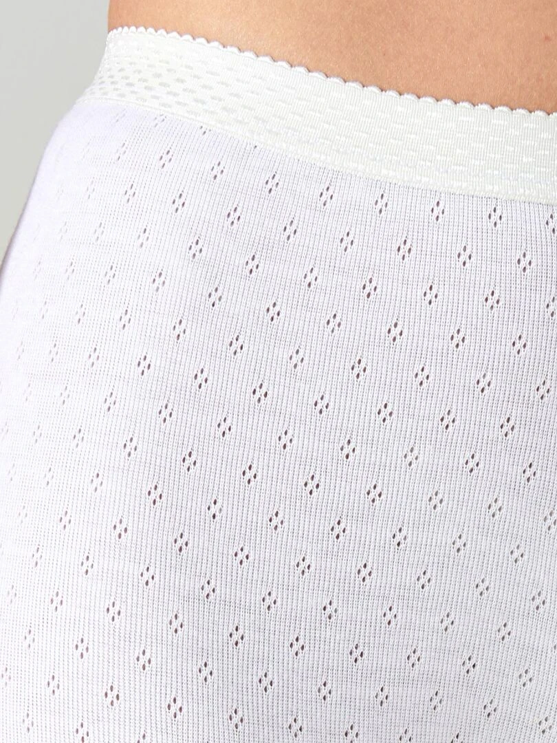 Caleçon maille ajourée Thermolactyl   Damart   Blanc