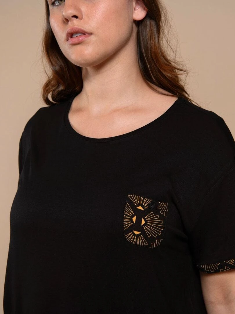 Top manches courtes TASBY   Noir