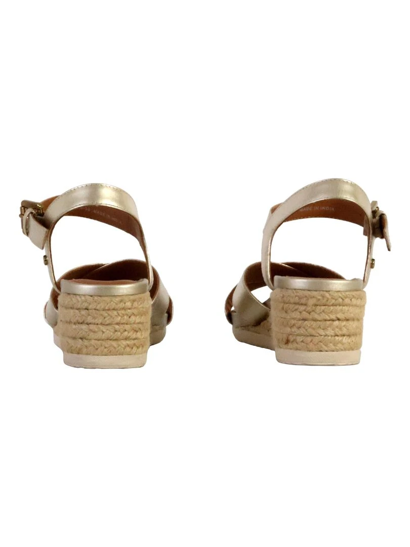 Sandale Compensée Cuir Geox Ischia D02HHC 00022   Doré/or