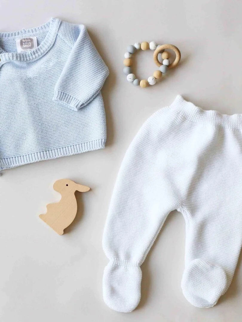 Pantalon tricot   Blanc