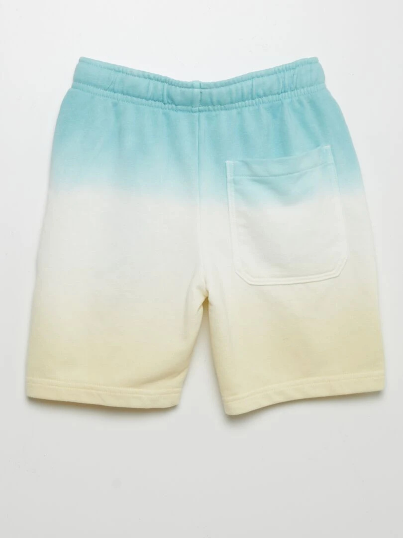 Bermuda en molleton tie and dye Jaune