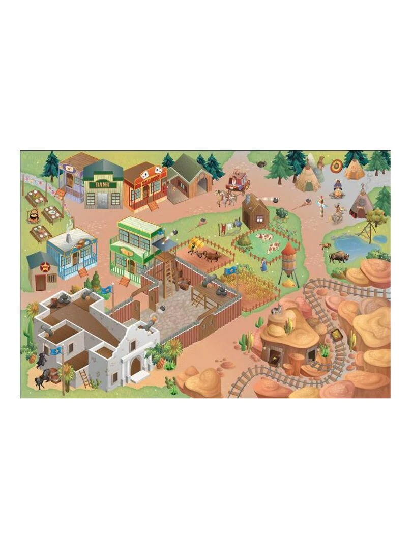 Tapis enfant CONNECTE ALAMO Multicolore 100x150 Fait en Europe Multicolore