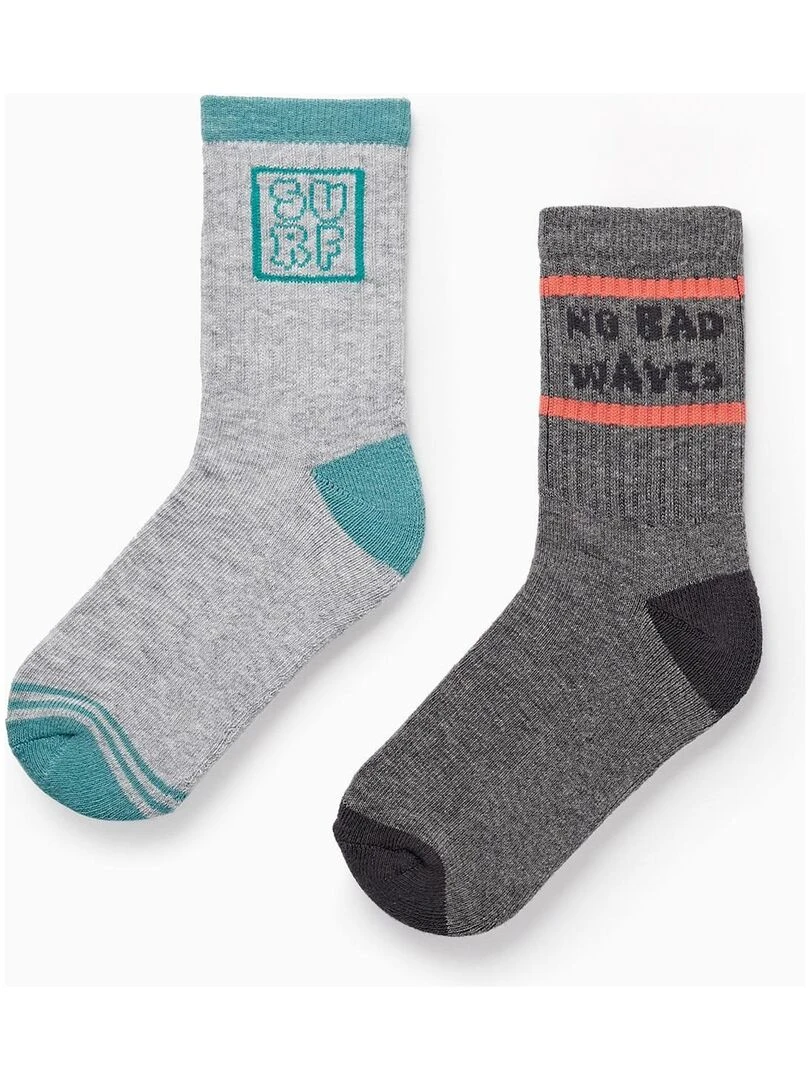 Pack 2 Paires de Chaussettes pour Garçon NO DRAMA IN THE BAHAMAS Multicolore